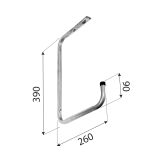 Wandhaken, Gerätehaken, Wandhalter, Garagen haken HSP 260x390 Velano - 3