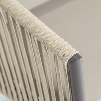 Gartenmöbel Lounge Set, Seilgeflecht, Seilbespannung - beige, Paga I Grindi - 6