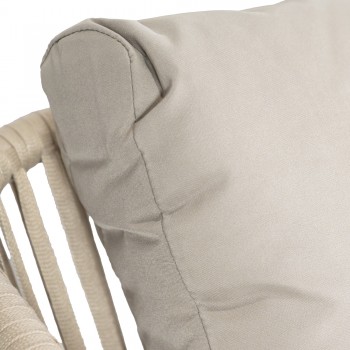 Gartenmöbel Lounge Set, Seilgeflecht, Seilbespannung - beige, Paga I Grindi - 7