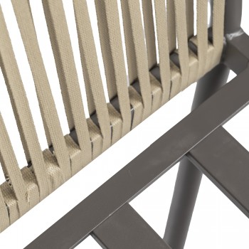 Gartenmöbel Lounge Set, Seilgeflecht, Seilbespannung - beige, Paga I Grindi - 9