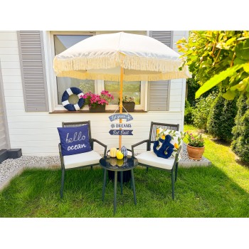 Gartenmöbel Lounge Set, Seilgeflecht, Seilbespannung, Balkonmöbel - Jambi I GRINDI IN THE GARDEN - 3