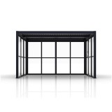 Schiebewand mit Polycarbonatplatten für Kea-Pergola - grau GRINDI IN THE GARDEN - 14