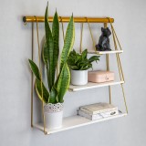 Loft Wandregal, Holzregal, Hängeregal - Kiefernholz, 65x16x63 - FUL 1 Domax Home - 3