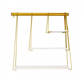 Loft Wandregal, Holzregal, Hängeregal - Kiefernholz, 65x16x63 - FUL 1 Domax Home - 4