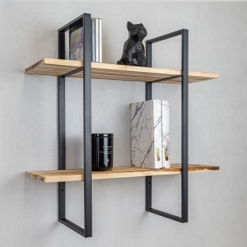 Loft Wandregal, Hängeregal - Holzwerkstoff, 60x60x20 - SFL 1 Domax Home - 2