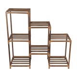 Blumenständer aus Holz mit 7 Ablagen - Paulownia-Holz, 82x87x30 - Galium I GRINDI IN THE GARDEN - 3