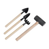 Blumenständer aus Holz mit 7 Ablagen - Paulownia-Holz, 82x87x30 - Galium I GRINDI IN THE GARDEN - 9