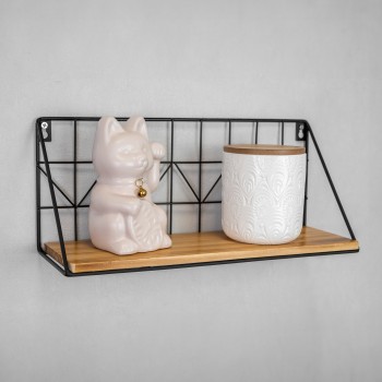 Loft Wandregal, Holzregal, Hängeregal - Kiefernholz, 35x14x11 - SFL 3 Domax Home - 2