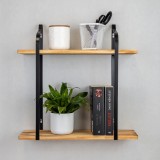 Loft Wandregal, Holzregal, Hängeregal - Kiefernholz, 50x50x15 - SFL 2 Domax Home - 2