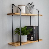 Loft Wandregal, Holzregal, Hängeregal - Kiefernholz, 50x50x15 - SFL 2 Domax Home - 3