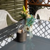 Bioethanol Tischkamin Runder Freistehender Biokamin - 12x20, LAWU I schwarz GRINDI IN THE GARDEN - 2