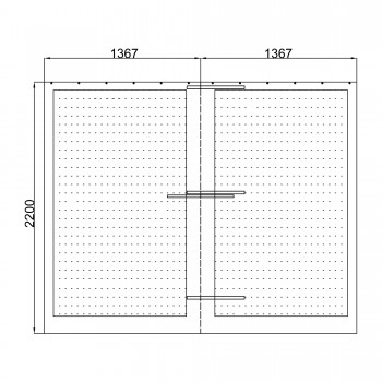 Moskitonetz Pavillonnetz Seitenwand für Kea-Pergola - beige GRINDI IN THE GARDEN - 3