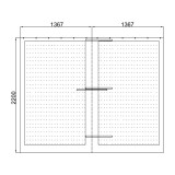 Moskitonetz Pavillonnetz Seitenwand für Kea-Pergola - beige GRINDI IN THE GARDEN - 3