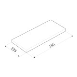 Regalbrett, Wandregal, Schweberegal - 3 Stück, 59.5x23.5 cm - FS Velano - 35