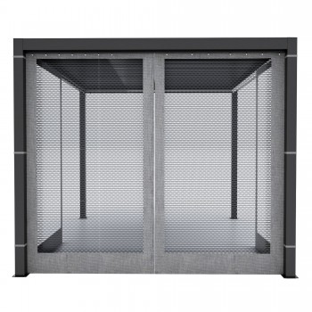 Moskitonetz Pavillonnetz Seitenwand für Kea-Pergola - grau GRINDI IN THE GARDEN - 1