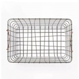 Drahtkorb Aufbewahrungskorb Gitterkorb mit Griffe - Metall, 41x28x20 - KDF 1 Domax Home - 3