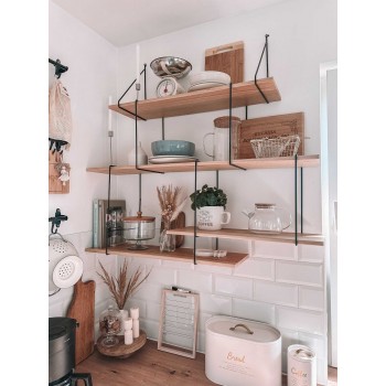 Loft Wandregal, Holzregal, Hängeregal - Paulownia Holz - FCL 1 Domax Home - 3