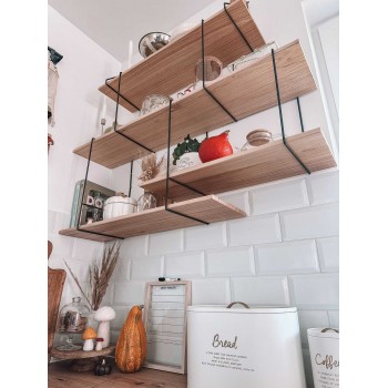 Loft Wandregal, Holzregal, Hängeregal - Paulownia Holz - FCL 1 Domax Home - 9