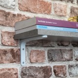 Regalhalter Regalträger Stegkonsole Loft - Aluminium, Weiß - WFM Domax Home - 4