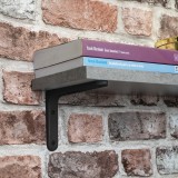 Regalhalter Regalträger Stegkonsole Loft - Aluminium, Schwarz - WFM Domax Home - 4