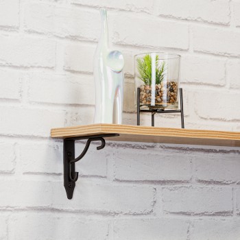 Regalhalter Regalträger Stegkonsole Loft - Stahl, Schwarz - WFK Domax Home - 4