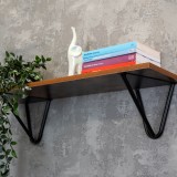 Regalhalter Regalträger Stegkonsole Loft - Stahl, Schwarz - WFG, 185x185x4 Domax Home - 2