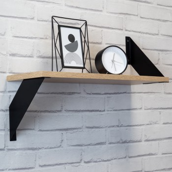 Regalhalter Regalträger Stegkonsole Loft - Stahl, Schwarz - WFD, 200x200x1,5 Domax Home - 3