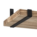 Loft Wandregal, Holzregal, Hängeregal - Paulownia-Holz, 50x22, 2 Stück - SFL 6 Domax Home - 7