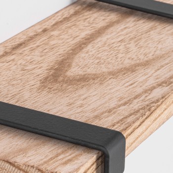 Loft Wandregal, Holzregal, Hängeregal - Paulownia-Holz, 30x12, 3 Stück - SFL 7 Domax Home - 5