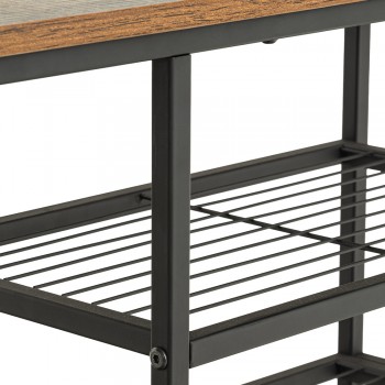 Loft Schuhbank, Schuhregal, Sitzbank - 81x30x41 cm - SRL 1 Domax Home - 6