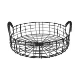 Drahtkorb Aufbewahrungskorb Gitterkorb mit Griffe - Metall, 31x31x12 - KDF 2 Domax Home - 2