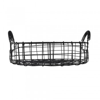 Drahtkorb Aufbewahrungskorb Gitterkorb mit Griffe - Metall, 31x31x12 - KDF 2 Domax Home - 3