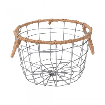 Drahtkorb Aufbewahrungskorb Gitterkorb mit Griffe - Metall, 20x20x13 - KDF 3 Domax Home - 1