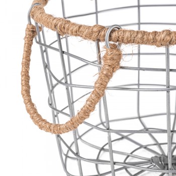 Drahtkorb Aufbewahrungskorb Gitterkorb mit Griffe - Metall, 20x20x13 - KDF 3 Domax Home - 3