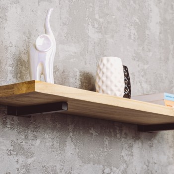 Regalhalter Regalträger Stegkonsole Loft - Stahl, Schwarz - WFI Domax Home - 4