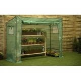 Tomaten Foliengewächshaus Treibhaus Pflanzenhaus - 200x78x130/150 - Grün Grindi - 3