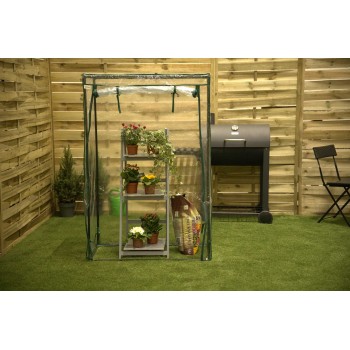 Tomaten Foliengewächshaus Treibhaus Pflanzenhaus - 50x100x150 - Transparent Grindi - 2