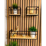 Loft Wandregal, Holzregal, Hängeregal - Kiefernholz, 60x14 + 25x14, 3 Stück - SFL 5 Domax Home - 2