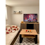 Loft Wandregal, Holzregal, Hängeregal - Paulownia Holz - FAL 1, 80 cm Domax Home - 6