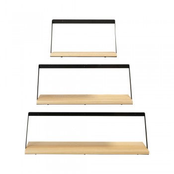 copy of Loft Wandregal, Holzregal, Hängeregal - Paulownia-Holz, 50x22, 2 Stück - SFL 6 Domax Home - 1