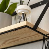 copy of Loft Wandregal, Holzregal, Hängeregal - Paulownia-Holz, 50x22, 2 Stück - SFL 6 Domax Home - 5