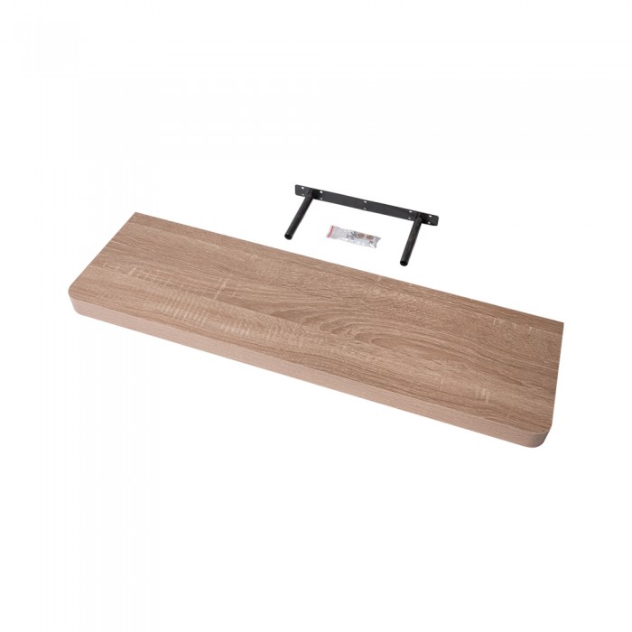 Wandregal Schweberegal Hängeregal mit runden Ecken - 1 Stück, 80x24 cm - Taso