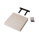 Holzwandregal Schweberegal Hängeregal aus Paulownia-Holz - 1 Stück, 24x24 cm - Luonto Velano - 4