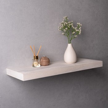 Holzwandregal Schweberegal Hängeregal aus Paulownia-Holz - 1 Stück, 60x24 cm - Luonto Velano - 2