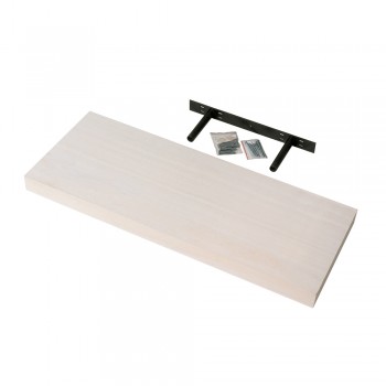 Holzwandregal Schweberegal Hängeregal aus Paulownia-Holz - 1 Stück, 60x24 cm - Luonto Velano - 4