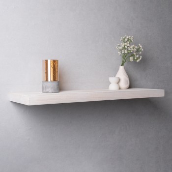 Holzwandregal Schweberegal Hängeregal aus Paulownia-Holz - 1 Stück, 80x24 cm - Luonto Velano - 2