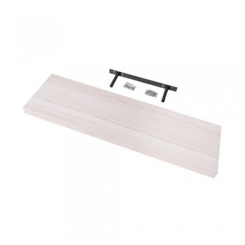 Holzwandregal Schweberegal Hängeregal aus Paulownia-Holz - 1 Stück, 80x24 cm - Luonto Velano - 4