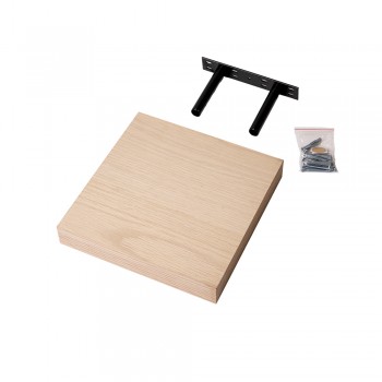 Wandregal Schweberegal Hängeregal mit natürliches Furnier  - 1 Stück, 23x24 cm - Viilu Velano - 4