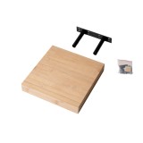 Holzwandregal Schweberegal Hängeregal aus natur Bambus - 1 Stück, 23x23 cm - Luonto Velano - 4