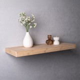 Holzwandregal Schweberegal Hängeregal aus natur Bambus - 1 Stück, 60x24 cm - Luonto Velano - 2